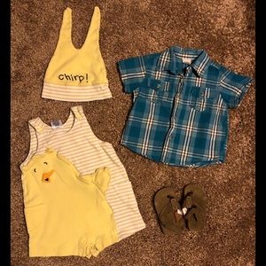 Baby Boys 18-24 mos: 🐥 Romper, Shirt, Sandals
